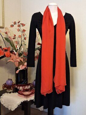 NWOT Stills Vintage 100% Silk Classic Luxury Orange Premium Quality VTG Scarf